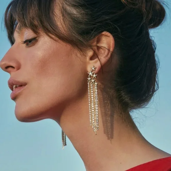 NWT- Kendra Scott Cassidy Gold Statement Earring Dangling - Picture 6 of 7